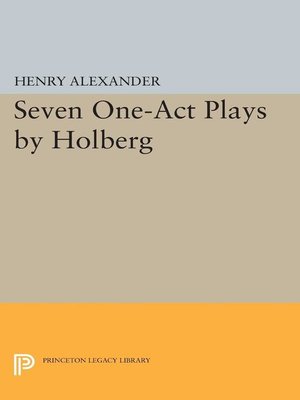 cover image of Seven One-Act Plays by Holberg